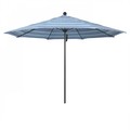 California Umbrella 11' Black Aluminum Market Patio Umbrella, Sunbrella Dolce Oasis 194061333501